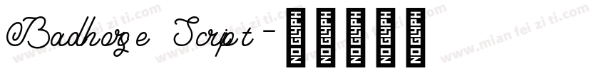 Badhorse Script字体转换